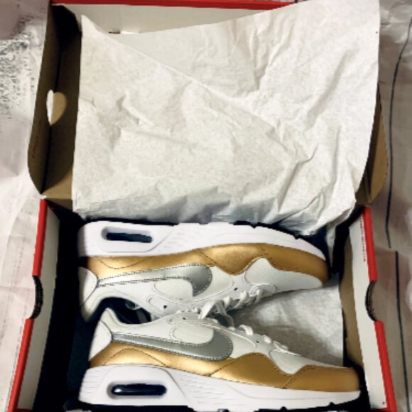 Nike Air Max SC White Metallic Gold, Women's - Size 9 - Picture 2 of 6